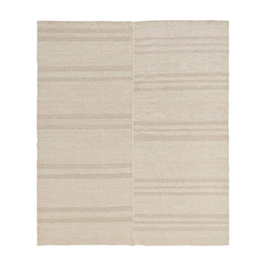 Tappeto a righe tenui Pure Salt x Momeni Koukila Stitch
