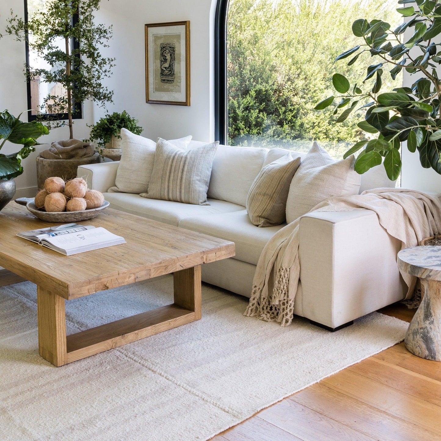 Tappeto a righe tenui Pure Salt x Momeni Koukila Stitch