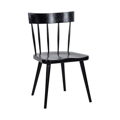 Sedia da pranzo Randall nera lucidata a mano