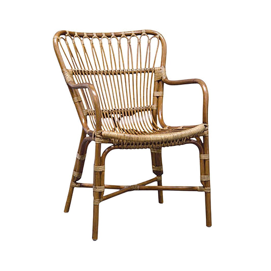 Poltrona da pranzo retrò in rattan 
