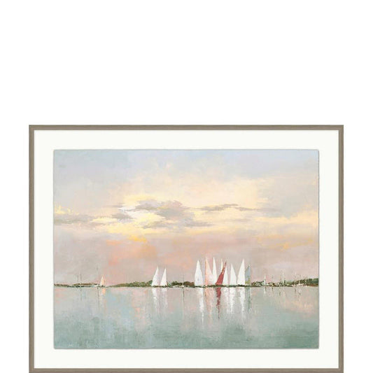 Barche a vela al tramonto