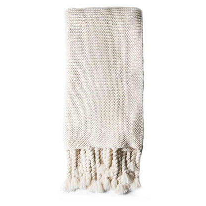 Coperta oversize Trestles di Pom Pom at Home, bianco antico