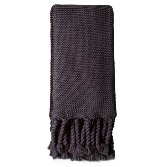 Coperta oversize Trestles di Pom Pom at Home, Midnight