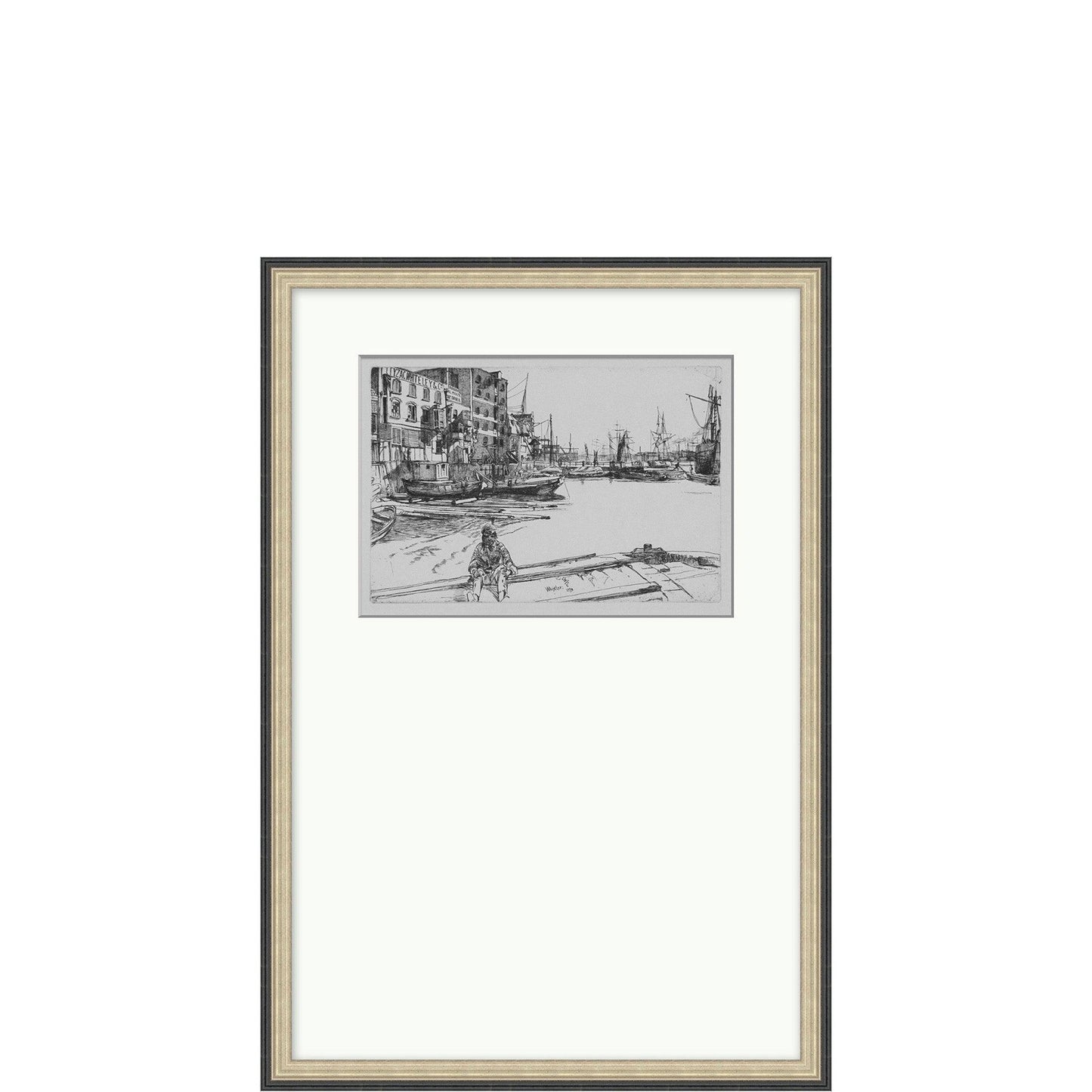 Schizzo del porto d'epoca