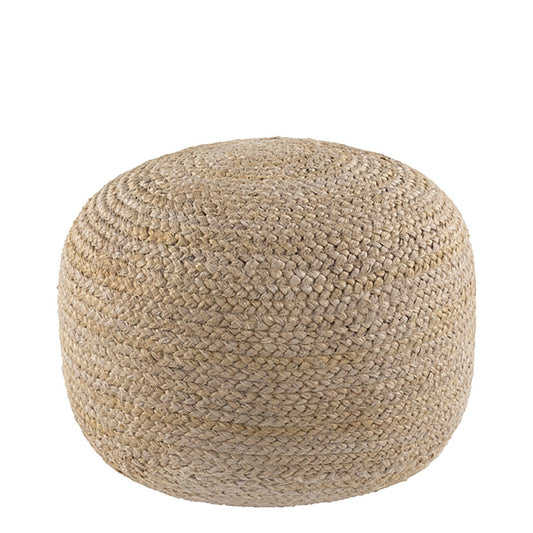 Pouf in iuta intrecciata